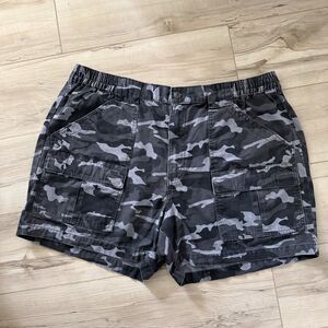 Redhead Cargo Camo Shorts Mens Grey Black Cotton Size 42